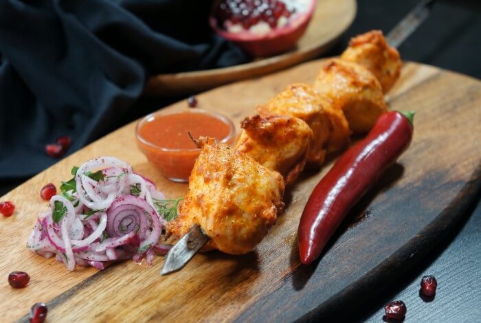 Шашлык из филе курицы из тандыра