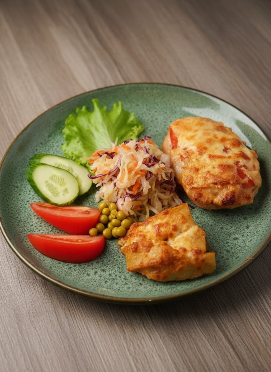 Мясо по-итальянски с картоф. запеченным