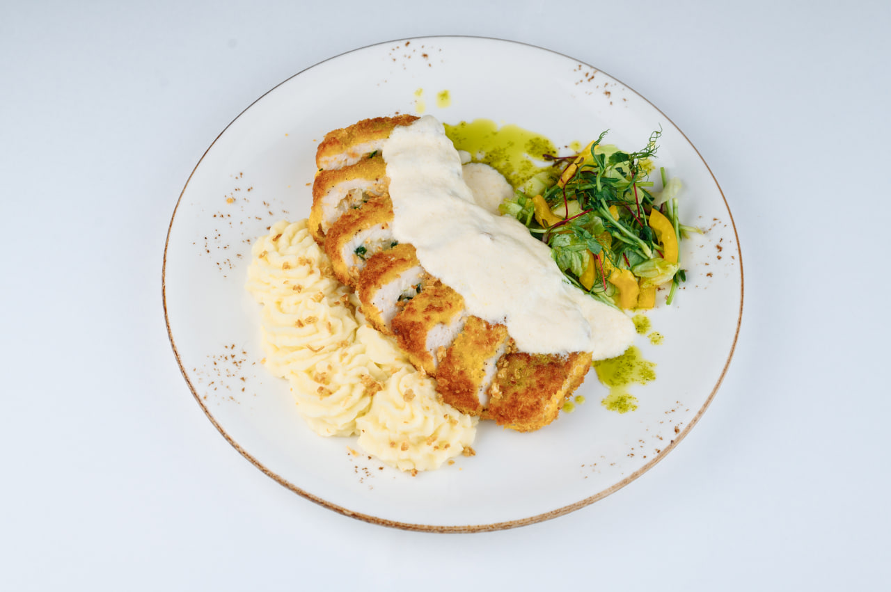 Цыпленок с сыром и беконом