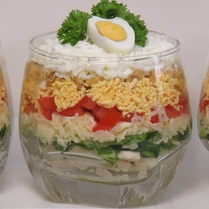Салат коктейль с курой(заказ за сутки)