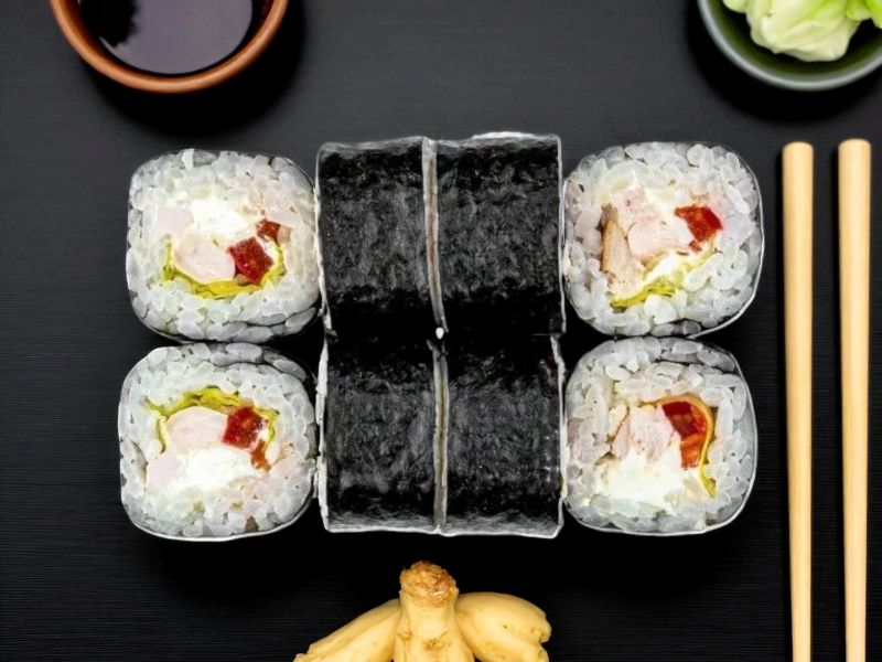 Ролл Цезарь с курицей 