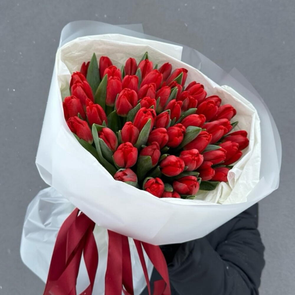 51 тюльпан стильная упаковка