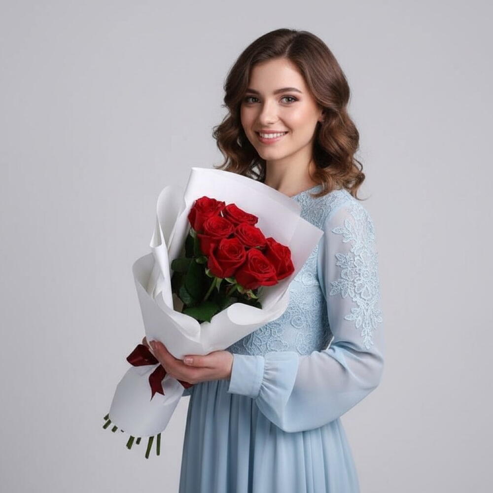 Букет из 7 красных роз