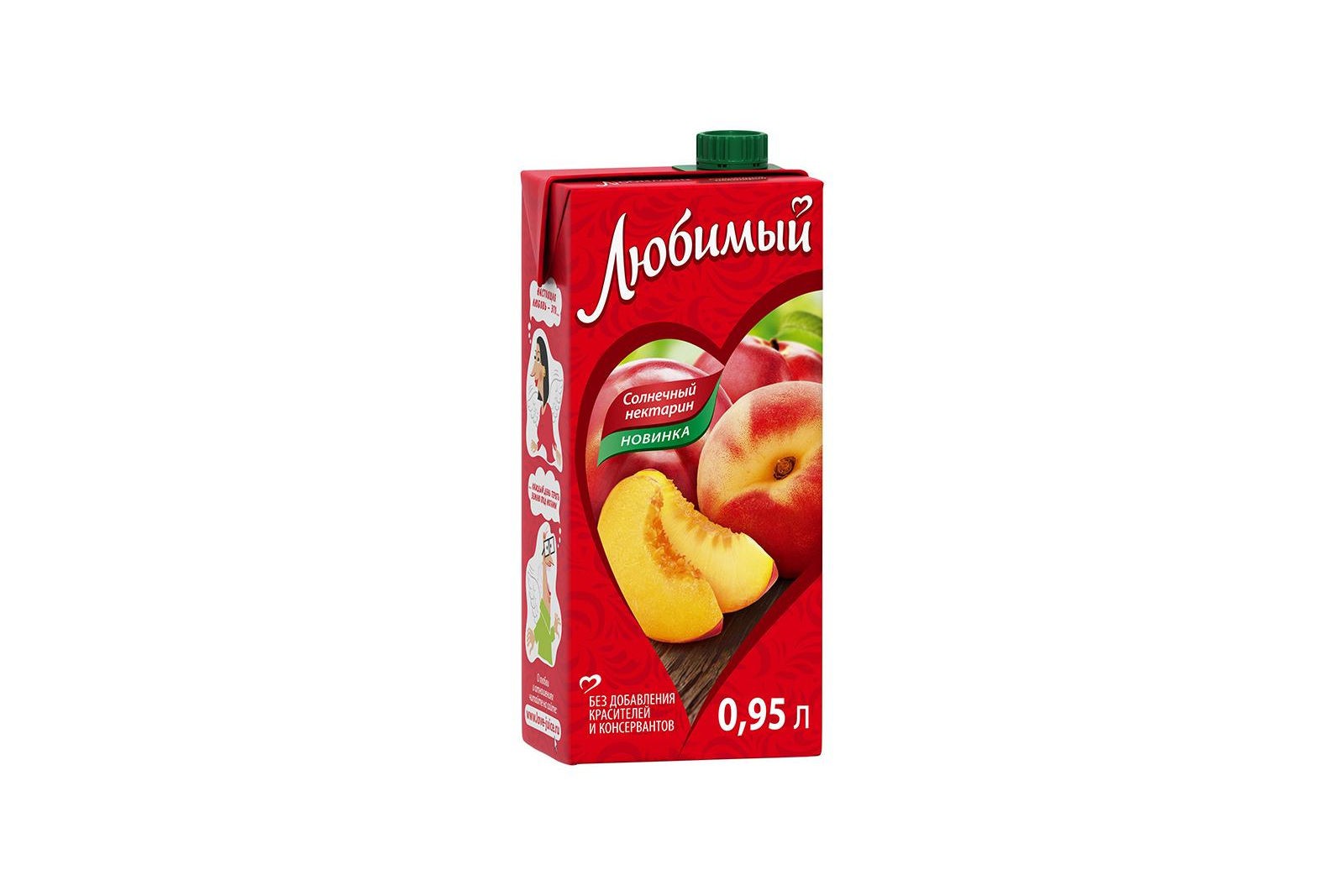 Сок Любимый Солнечный нектарин 950 мл