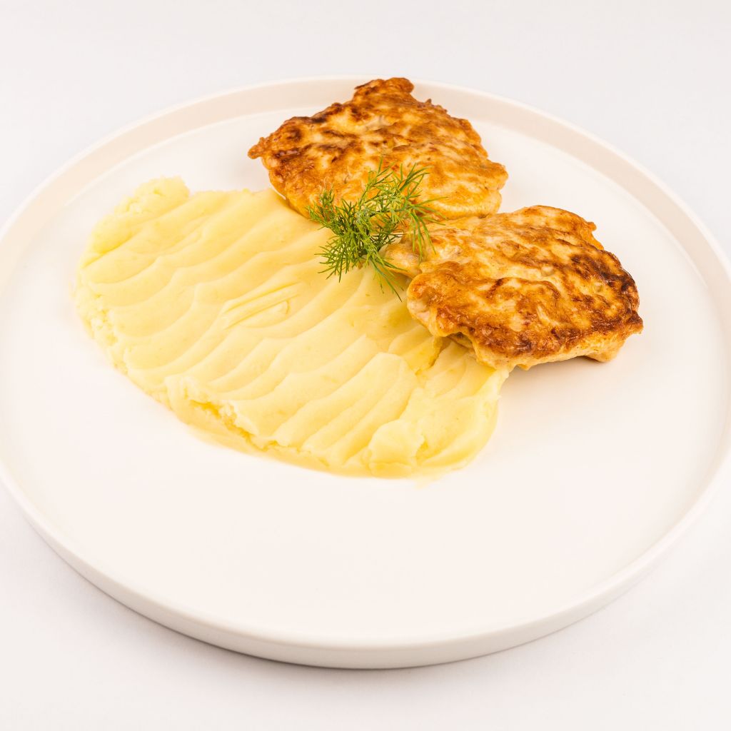 Куриные котлетки с пюре