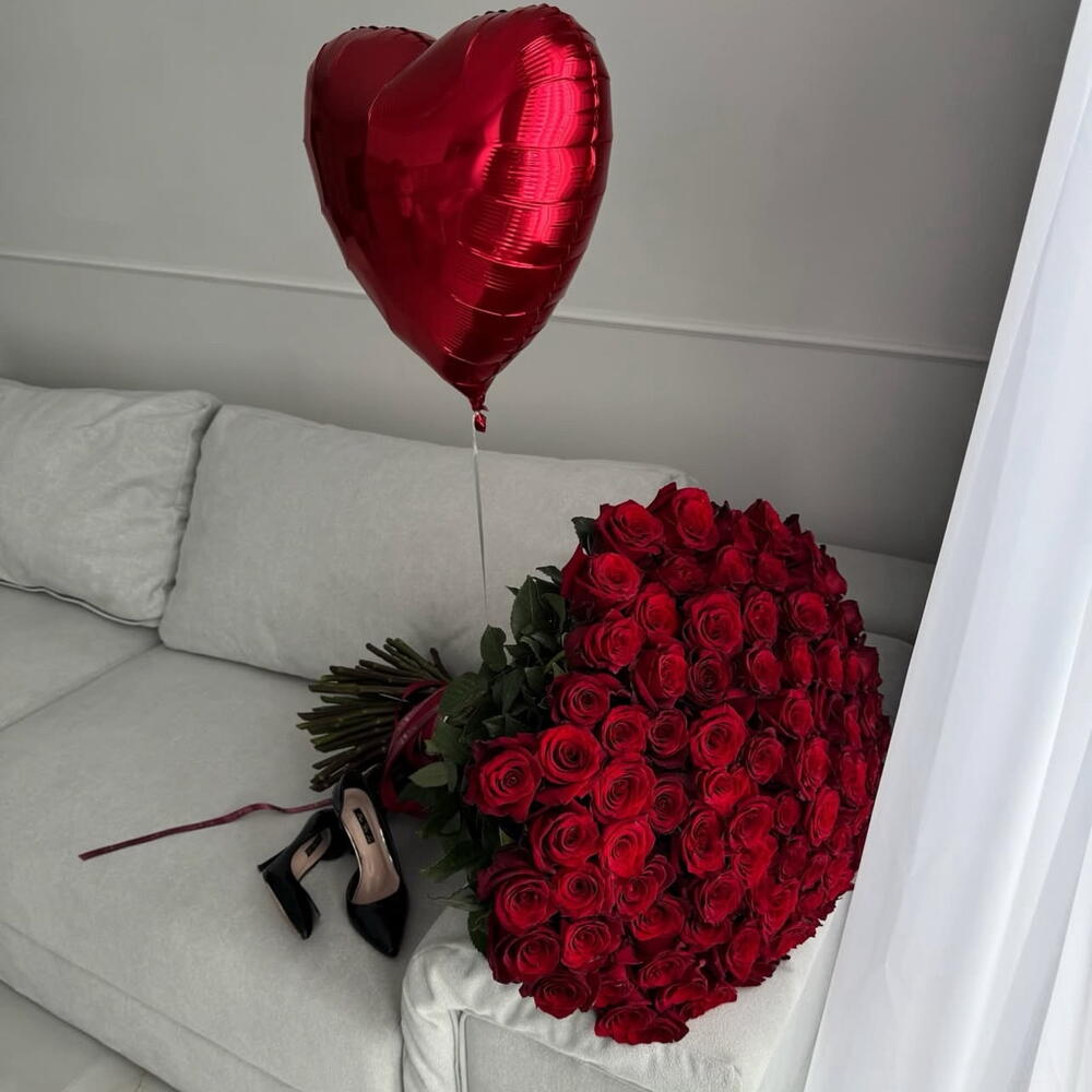 101 Роза шарик в подарок