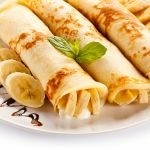 Блины: облепиха +банан +карамель