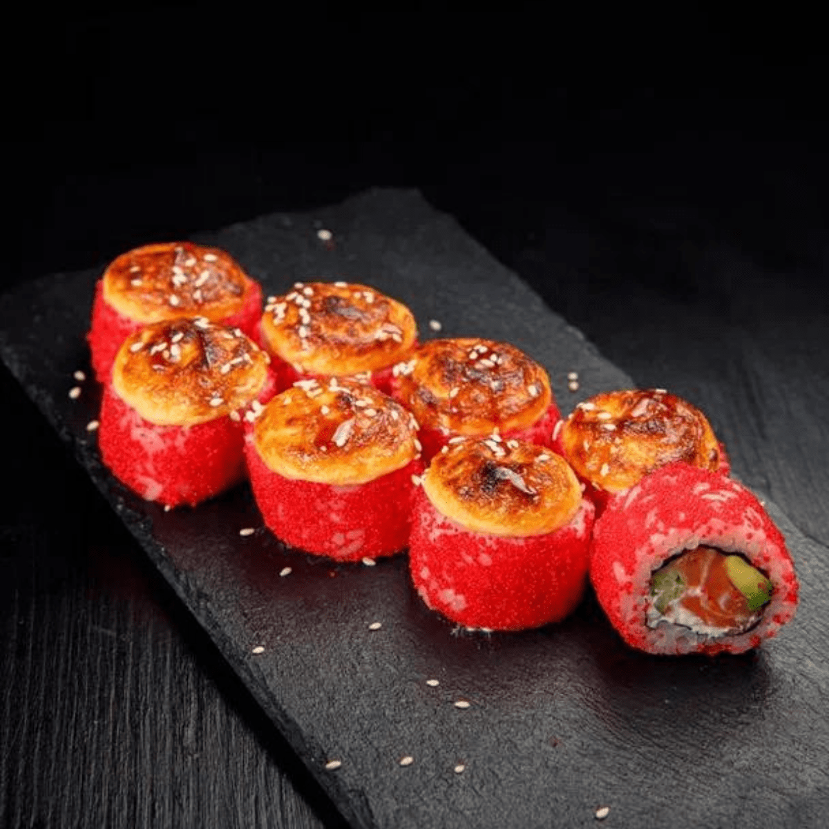 Запечённая Калифорния с лососем