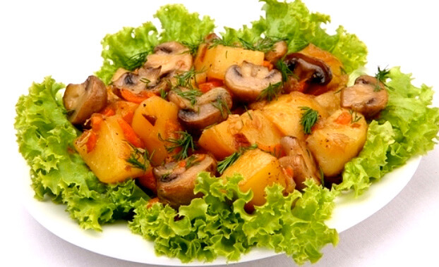 Картофель с грибами