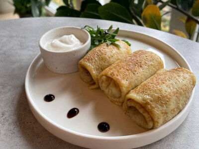 Блины с творогом