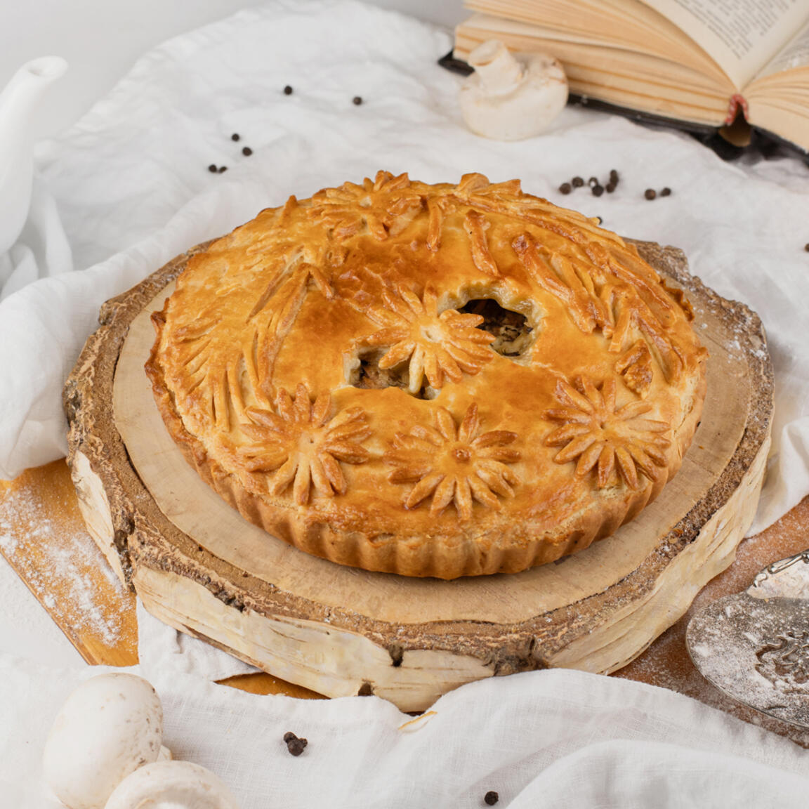 Сэнди пай с курицей и грибами