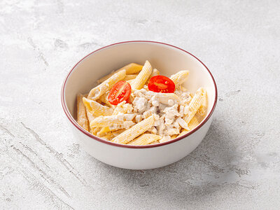 Макароны с курочкой в сливочном соусе