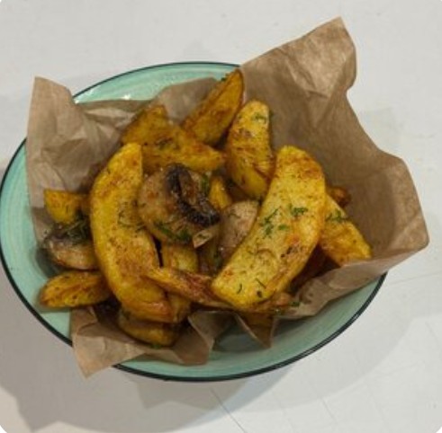 Жареный картофель с грибами