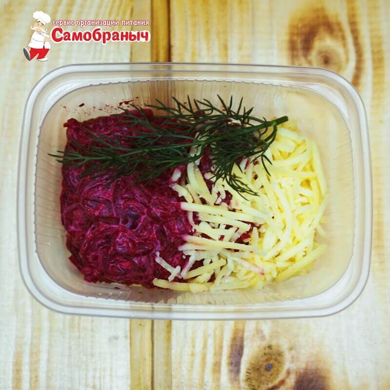 Свекла с сыром и чесноком 100 гр.