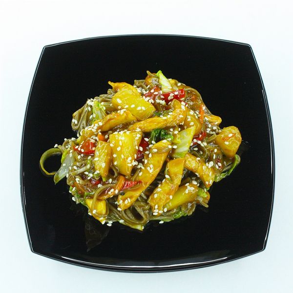 WOK Соба с курицей+ананас+кис/слад соус