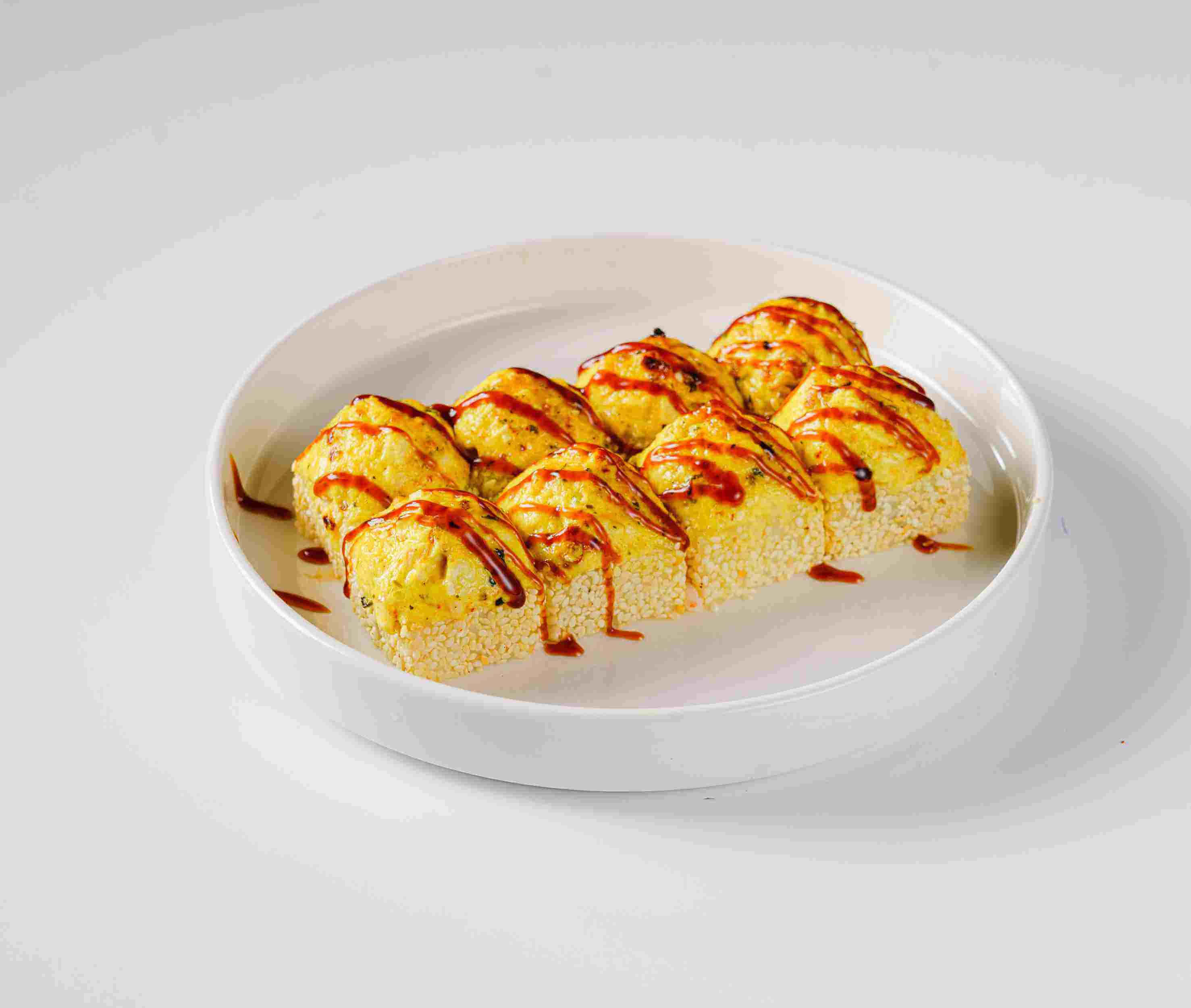 Запеченный с курицей и креветкой