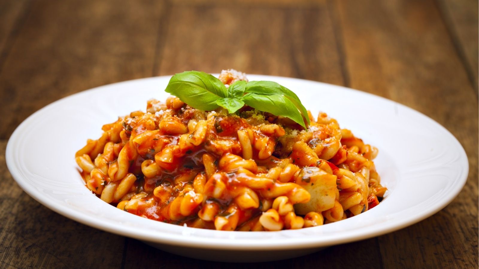 Паста с цукини и грибами 