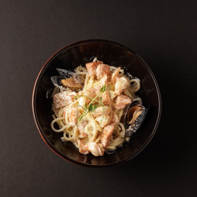 Спагетти с морепродуктами