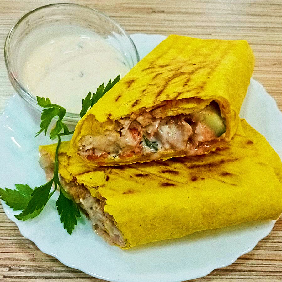 Мини-сырная шаурма курица