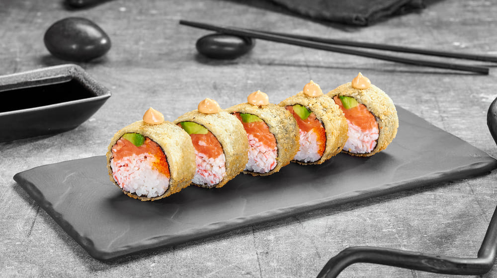 Ролл Гранд азия с лососем темпура