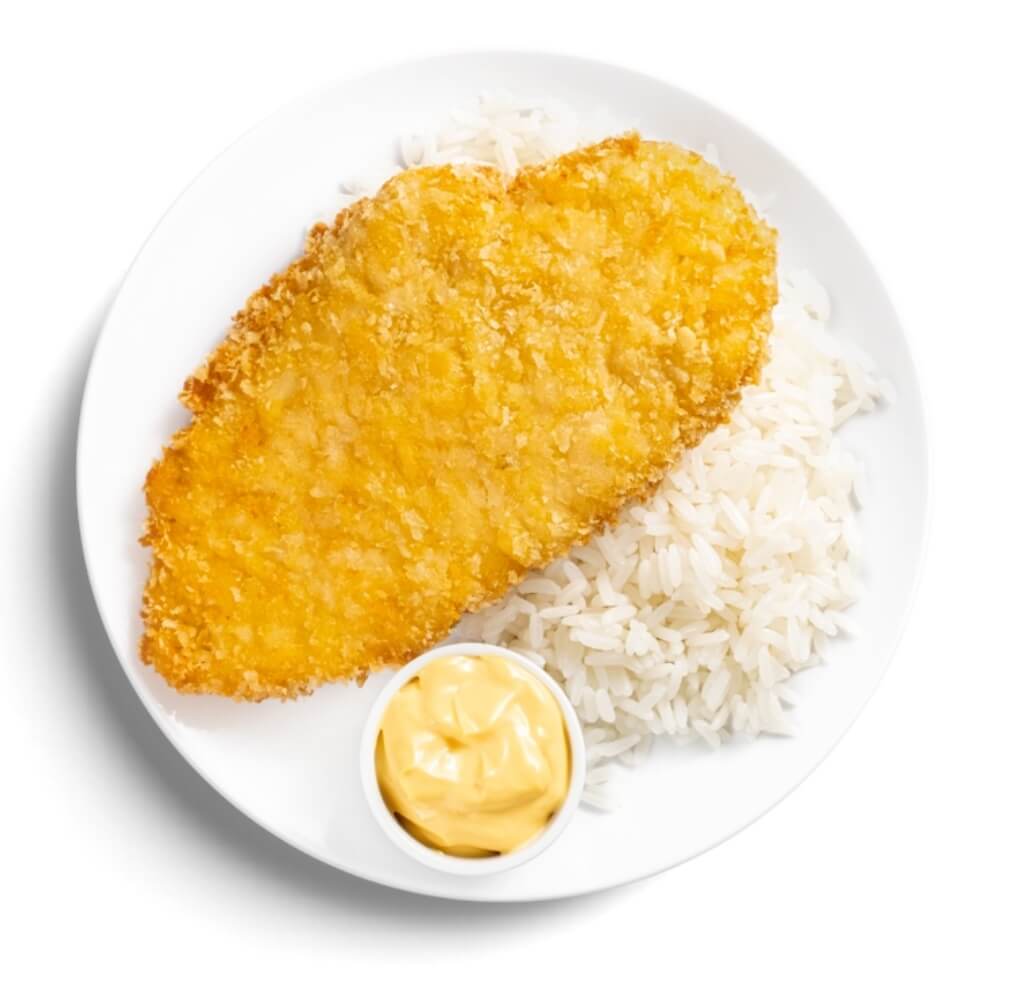 Куриный шницель с рисом