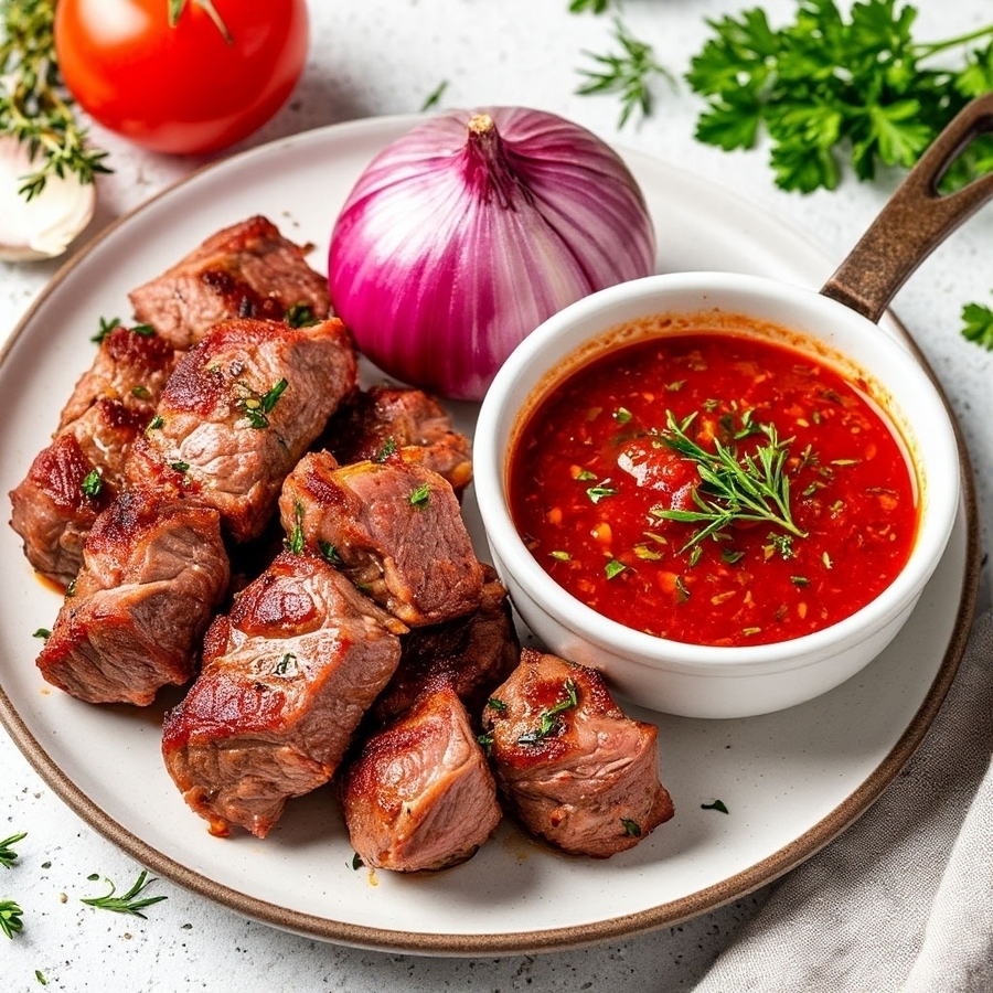 Шашлык из свиной шеи 100\30\20\10 гр.