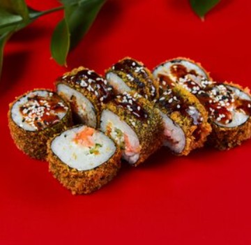 Жареный с лососем