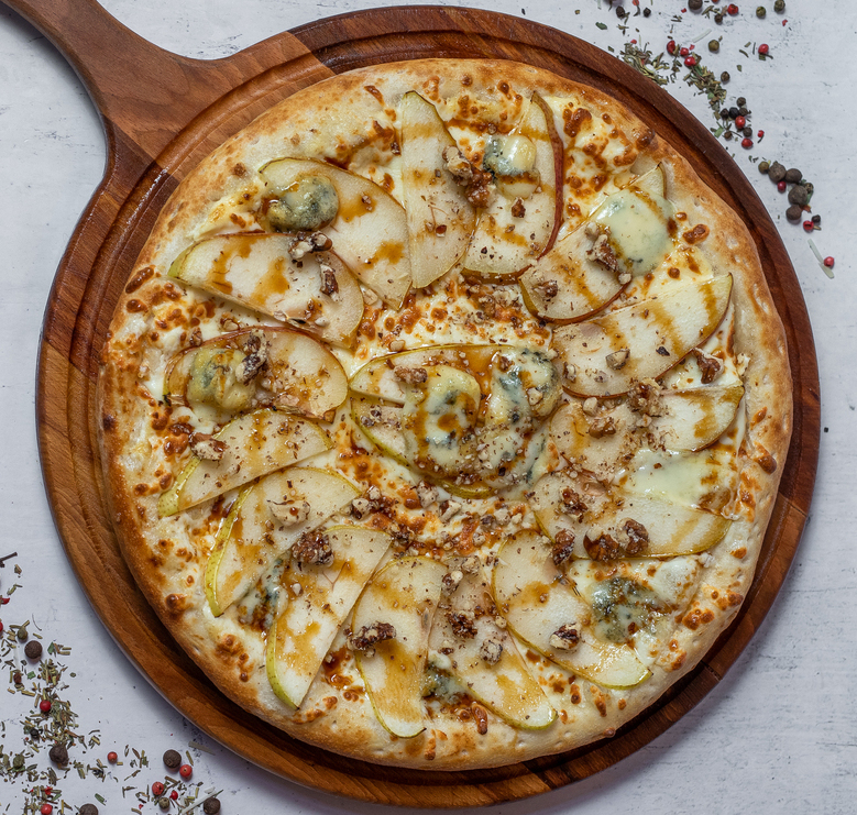 С грушей и грецким орехом (на тонком)
