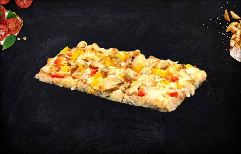 Суси пицца с курицей и грибами