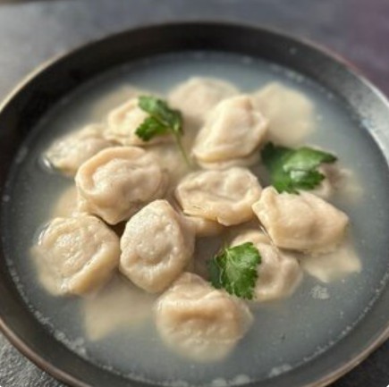 Пельмени с бульоном