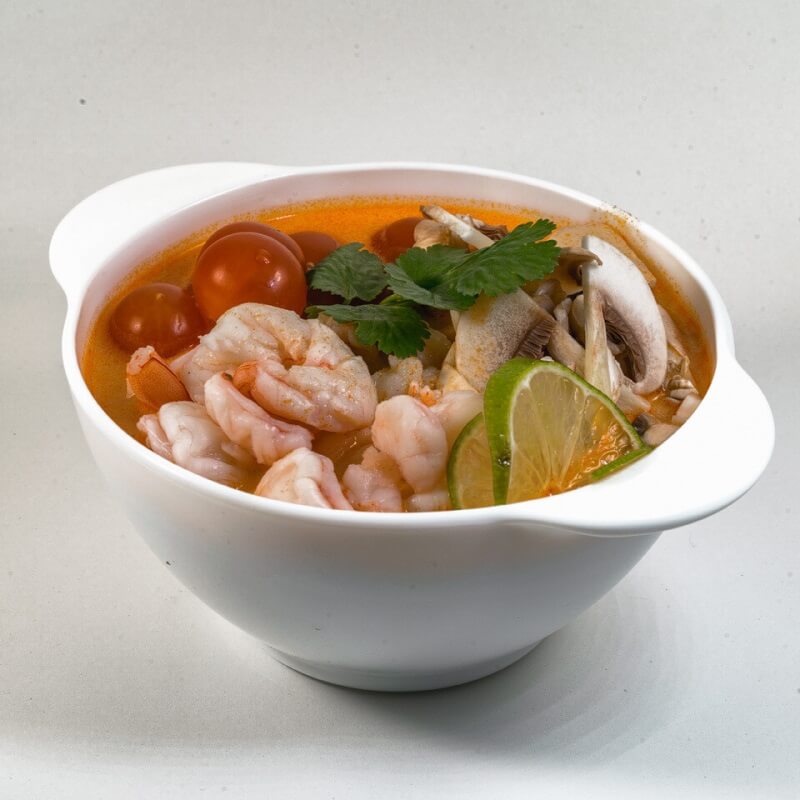 Том Ям с креветками лайм