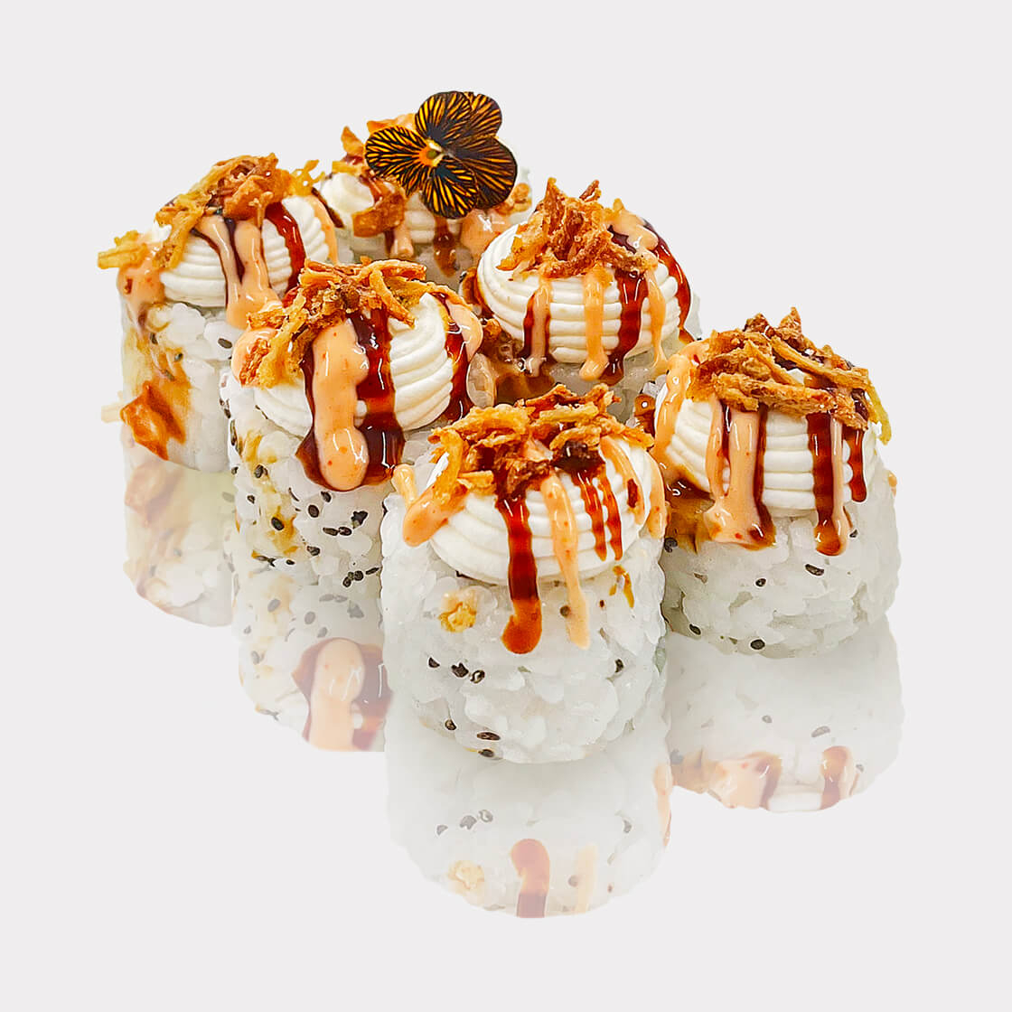 Ролл с семгой-терияки