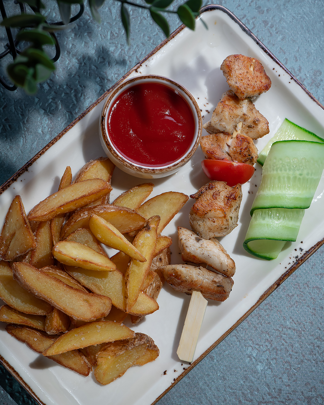 Куриный шашлычок с дольками