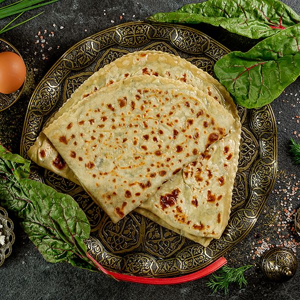 Кутаб с творогом и зеленью