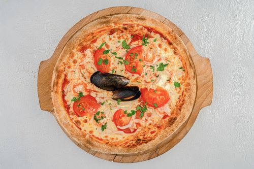Пицца с морепродуктами