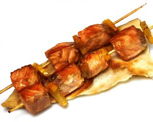Шашлычки с лососем