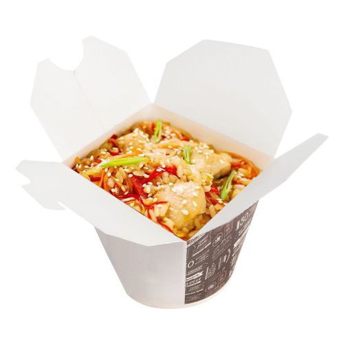 Удон со свининой в сливочно-чесночном соусе