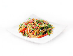 Wok с семгой