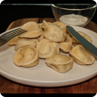 Пельмени со сливочной курицей