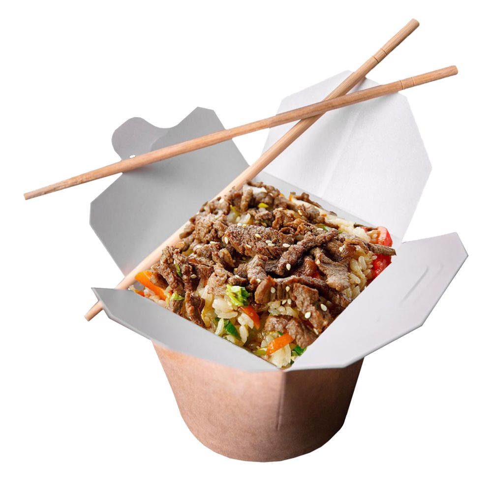 WOK Говядина в соусе терияки с рисом и овощами