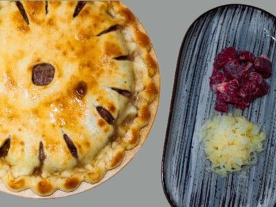 С мясом и капустой