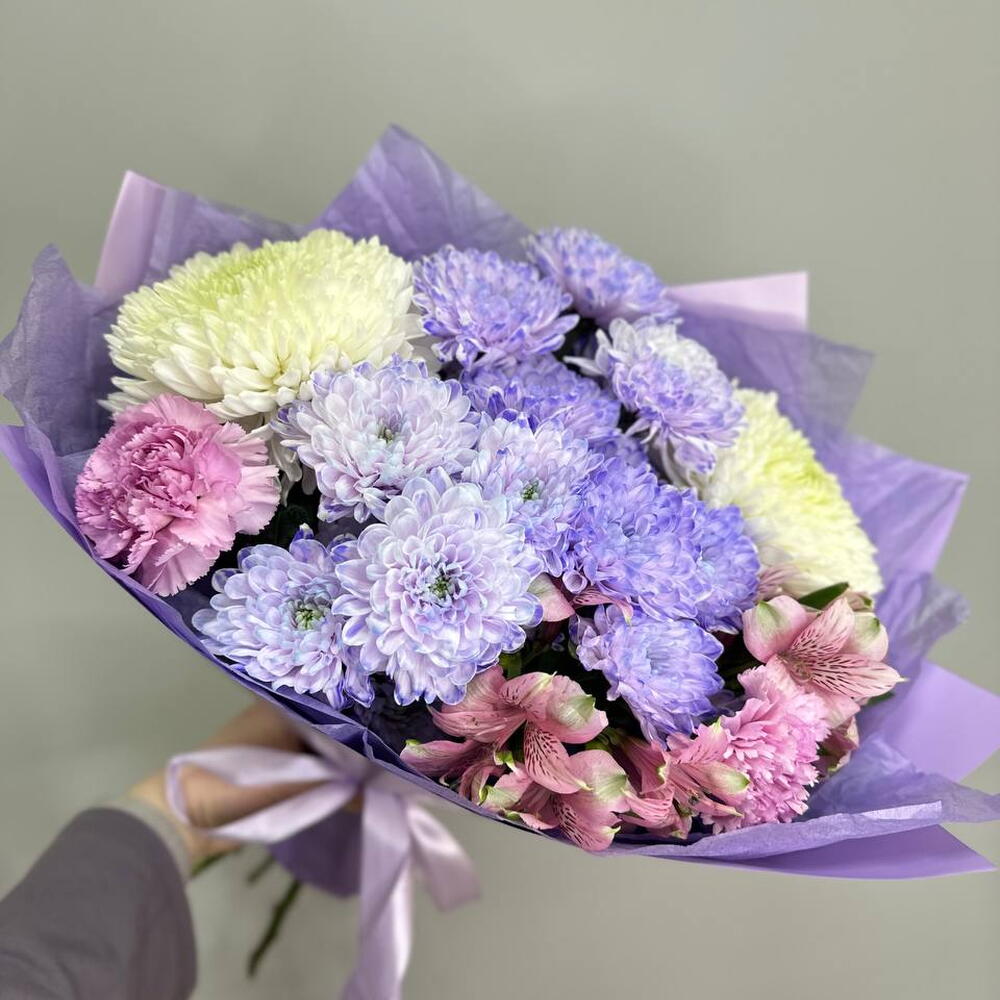 Букет с хризантемами