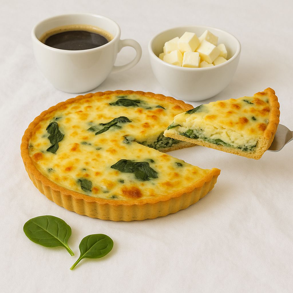 С творожным сыром и шпинатом, большой