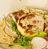 Котлеты из щуки с рисом в сливках и пармезане