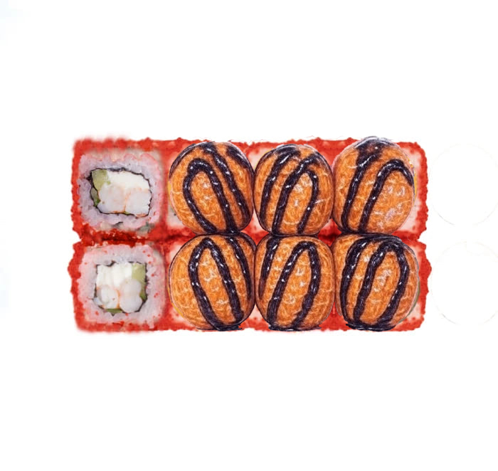 Запеченная Калифорния с креветкой