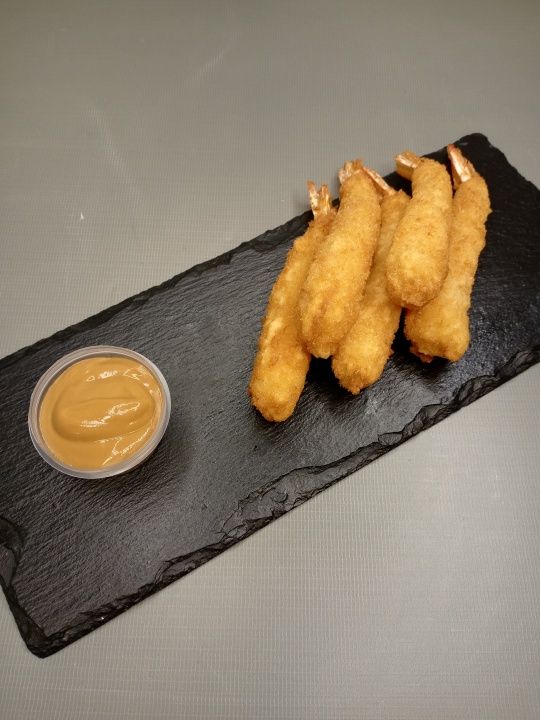Креветки в темпуре 5 шт с устричным соусом