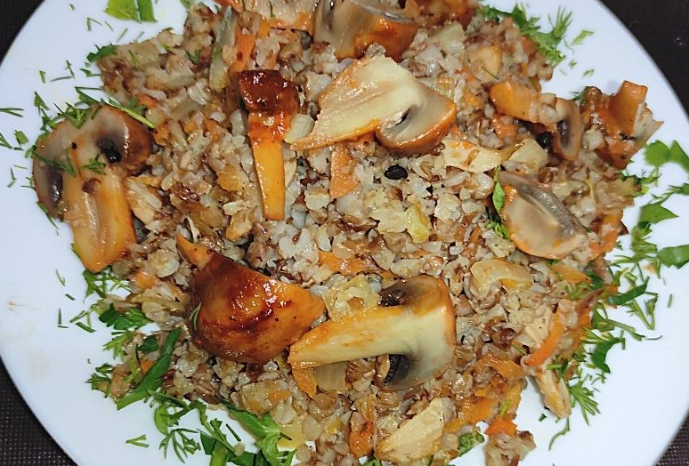 Гречка с грибами