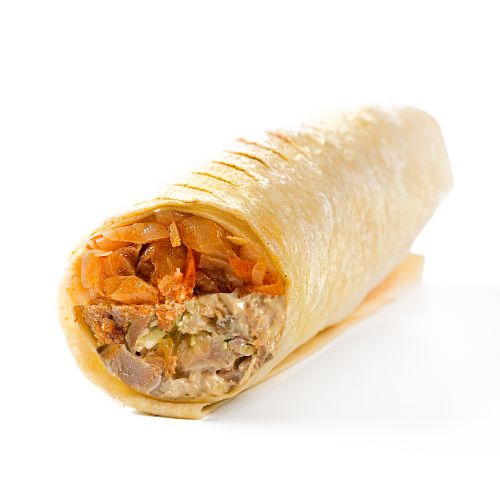 Шаурма с тушеной капустой и жюльеном