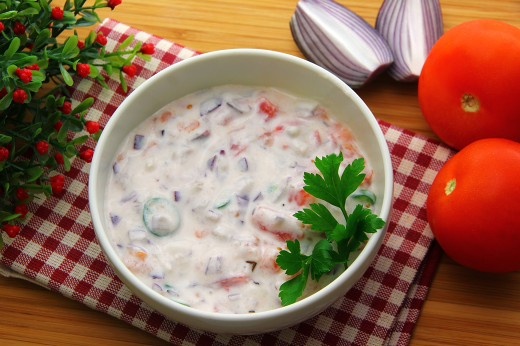 Райта с овощами
