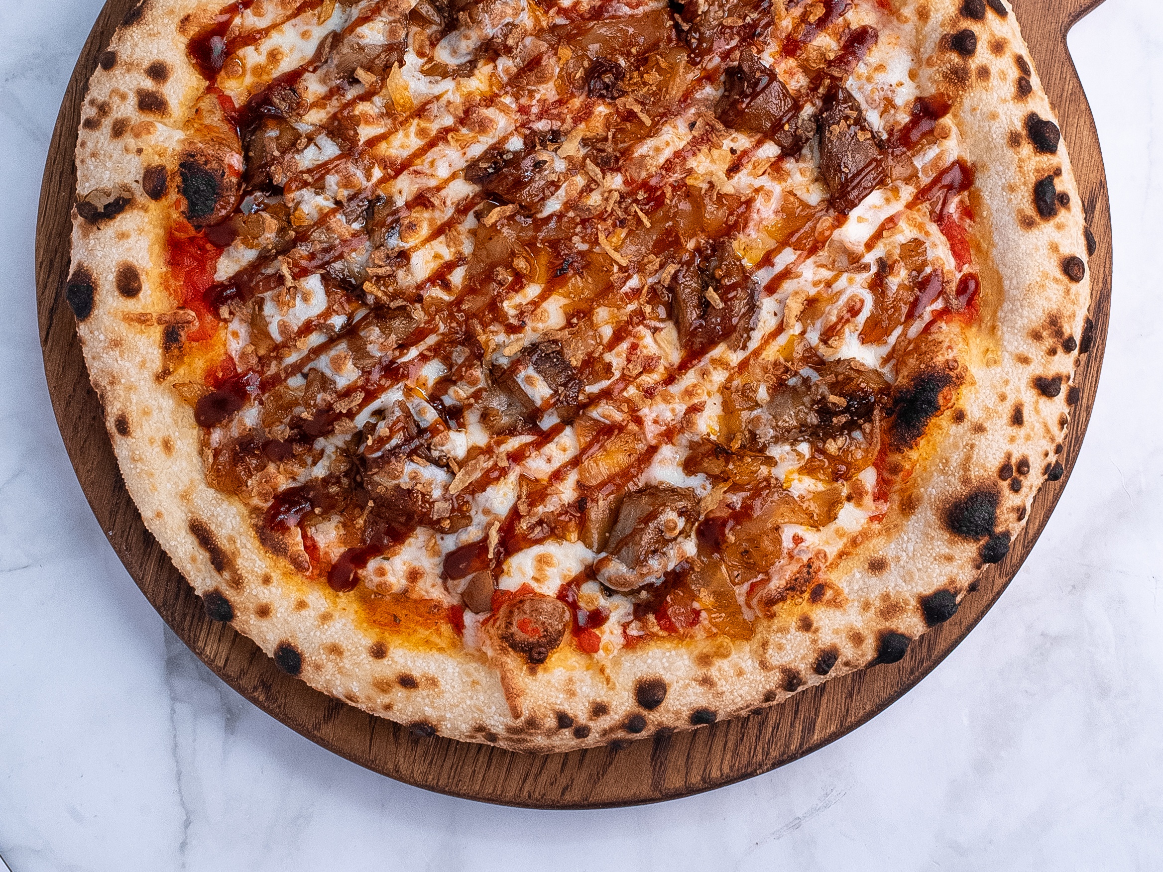 Пицца с ребрами BBQ 